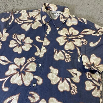 Vintage Rusty Hawaiian Shirt Mens Medium Camp Loop Collar Floral Pocket Y2K Surf - Image 1 of 4