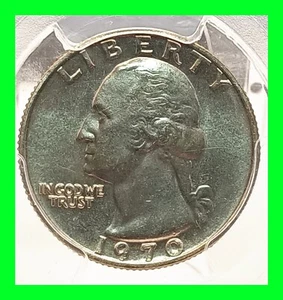 1970 Washington Quarter Dollar 25¢ - Graded PCGS MS66 - UNC Uncirculated - Bild 1 von 5