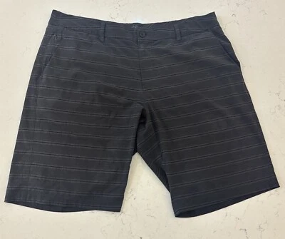 Pantalones Cortos Hang Ten Para Hombre Talla 40 Negros Híbridos Elastizados Activos Aire Libre Informales Foto 1 de 4