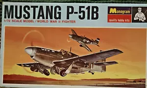 Monogram PA143 P-51B Mustang Kit 1:72 1967 USA Open Box VINTAGE - Picture 1 of 1