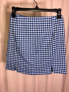 Neu ohne Etikett Love on a Hanger Größe 3 Rock blau weiß kariert Karo Reißverschluss Freizeit K19 - Bild 1 von 11