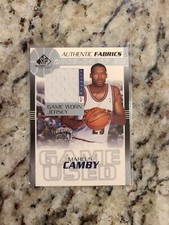 2003-04 SP Game Used Authentic Fabrics #MCJ Marcus Camby White Jersey