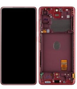 ECRAN LCD OLED AVEC CHASSIS POUR SAMSUNG GALAXY S20 FE 5G SM-G781B ROUGE