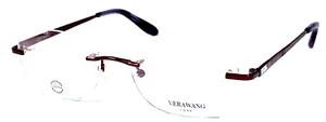 VERA WANG “BRIZO” NOS Swarovski Purple Rimless Eyeglasses Frame 52-18-135 - Picture 1 of 11