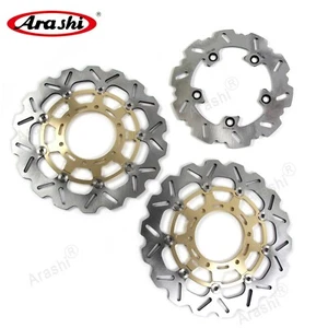 Fit Suzuki GSXR1000 GSX-R 1000 2016 Arashi Front and Rear Brake Disc Rotor -Gold - Foto 1 di 13
