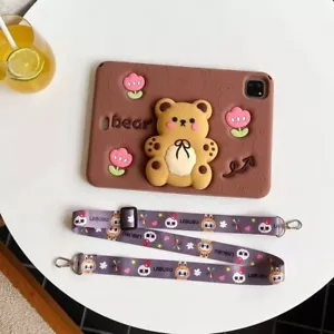 Biscuit Bear Kid Shockproof Case For iPad 10th 9 8 7 mini 7 6 5 4 Air 1 2 Pro 11 - Picture 1 of 9