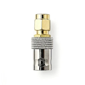ADATTATORE ANTENNA SMA SPINA MASCHIO BNC PRESA FEMMINA PLACCATO ORO CAVO WIFI - Foto 1 di 3