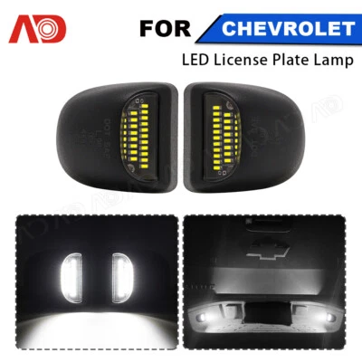 LED License Plate Lights For Chevy Silverado GMC Sierra 1500 2500 3500 Cadillac - Image 1 of 4