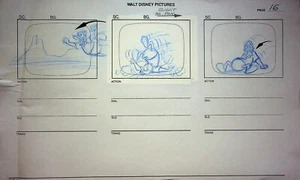 Quack Pack 1996 Producción de TV Donald Duck Dibujado a Mano Storyboard Página Disney - Imagen 1 de 4