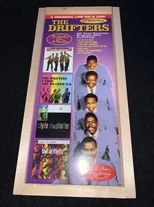 THE DRIFTERS • 2 CD Box Set ~ 54 Classic Tracks ~ Clyde McPhatter ~ Wood Box - Picture 1 of 11