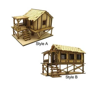 1/72 Holzhütte, Holz 3D Puzzle Haus, 3D Rätsel Landschaft Gebäude - Bild 1 von 15