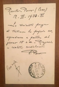 Cartolina autografa di Carlo Porro - Picture 1 of 1