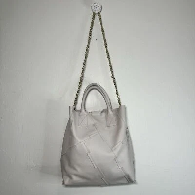 FALOR BOLSO DE HOMBRO DE CUERO TEJIDO A MANO NUEVO HECHO EN ITALIANO AUTÉNTICO Foto 1 de 4