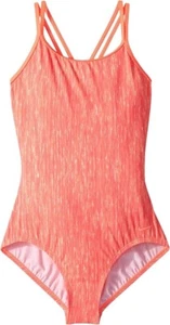 Nike Kids Girl's Rush Heather Spiderback One-Piece  10 - Picture 1 of 2