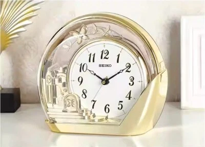 [100% Seiko] QXN232 Rotating Pendulum Standing Desk & Table Clock Quiet sweep - Image 1 of 3