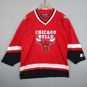Vintage Chicago Bulls Jersey Mens Medium Starter Official Hockey Stitched NBA - Picture 1 of 14