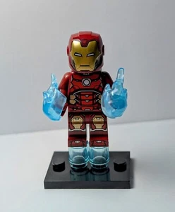 LEGO Marvel - IRON MAN w/ Silver Hexagon - Minifig (sh612) Avengers 76166 MINT - Picture 1 of 6