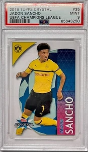 Jadon Sancho Rookie RC 2018 Topps Crystal UEFA Champions League PSA 9 Mint #35 - Picture 1 of 2