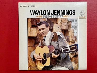 Waylon Jennings - Folk Country 1968 RCA Victor Reissue EX/VG+ - Image 1 of 4