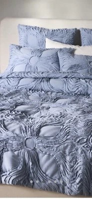 Colcha e fronhas Anthropologie Queen Stacy NOVO - Imagem 1 de 4