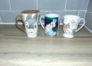 3 Bambi Klopfer groß groß Becher Disney Store Tee Kaffee Latte Tasse Becher Hase Hirsch - Bild 1 von 16