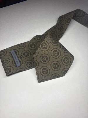 John Varvatos Geometric Necktie Mens Wool & Silk Made In Italy 56.5” X 3.5 - Image 1 of 4