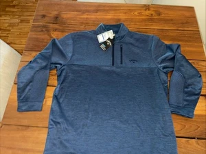 NEW Callaway Opti-Dri Blue Long Sleeve 1/4 Zip Pullover Shirt XL. E1 - Picture 1 of 13