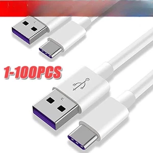 Cable de datos USB tipo C 5A carga rápida USB-A a USB-C cargador lote cable para teléfono - Imagen 1 de 14