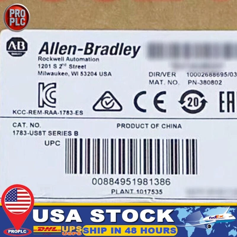 1 PCS New 1783-US8T Allen Bradley Stratix2000 Ethernet Switch Unman US Free Tax - Image 1 of 1