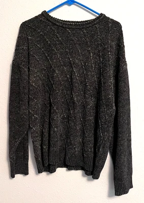 Consensus Sportswear Mens Sweater Black with Gold Accent Medium Acrylic / Rayon - Image 1 of 4