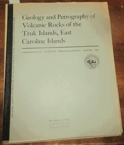 GEOLOGY WESTERN PAZIFISCHER OZEAN TRUK ISLAND ATOLL MIT GROSSEN WUNDERSCHÖNEN FALTKARTEN - Bild 1 von 4
