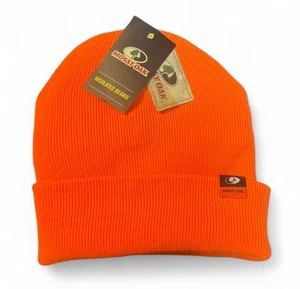 Mossy Oak Safety Orange Hunter's Beanie Cap Hat Insulated OSFM Adult NWT - Picture 1 of 2