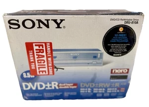 NEW SEALED SONY DRU-810A-R DVD/CD DUAL LAYER REWRITABLE DRIVE 8.5GB - Old Box.. - Picture 1 of 6