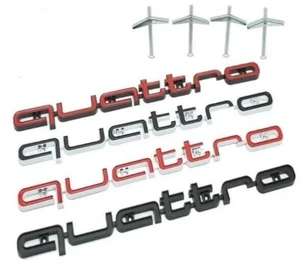 QUATTRO Logo Front Grille Badge Emblem For AUDI A3 A5 Q3 Q5 Q7 TT S-line - Picture 1 of 10