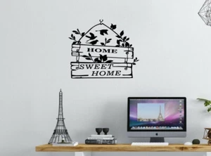 Home Sweet Home Inspired Design Birds Sign Wall Art Decal Vinyl Sticker - Picture 1 of 6
