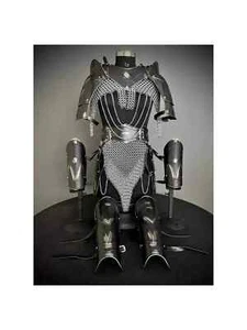 Medieval Ancient Cuirass Female Black Full Body set Cosplay SCA, Gift for women - Picture 1 of 5