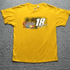 Winners Circle Nascar Shirt Mens XL Yellow #18 Kyle Busch M&M Co-Branded Racing - Picture 1 of 9