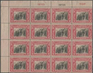 Plate Block of 16 stamps - Scott 651 - 2 cent - George Rogers Clark - 1929 - MNH - Picture 1 of 1
