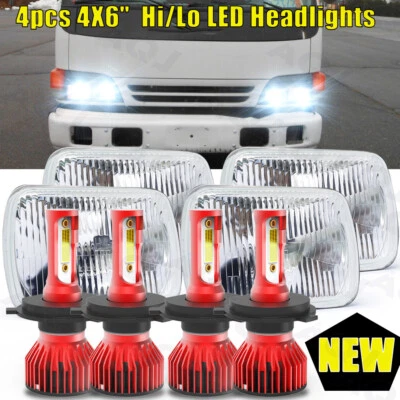 4PCS For Isuzu NQR NPR NPR-HD 4x6'' LED Headlights Hi/Lo Beam Headlamp Bulbs — 第 1/4 张图片