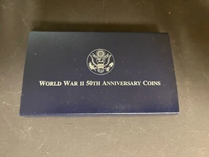 1991-1995-D WWII 50th Anniversary Commemorative PROOF SILVER DOLLAR - Picture 1 of 4