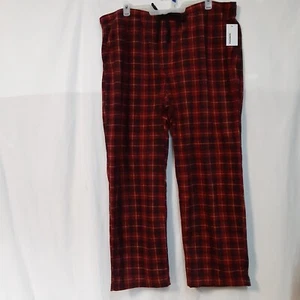 Sonoma X XL Men's Microfleece Pajama Pants Red/Gold/Black Plaid NWT - Picture 1 of 2