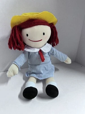 Yottoy Madeline Soft Doll Plush 14" Blue Stripe Dress Yellow Hat Stuffed Toy - Image 1 of 4