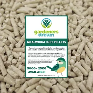 GardenersDream Mealworm Suet Pellets - High Energy Feed Wild Bird Garden Food - Picture 1 of 48