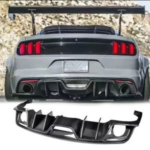 Parachoques trasero de fibra de carbono estilo CA labio inferior del alerón para Ford Mustang 15-17 - Imagen 1 de 17