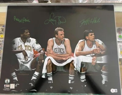 Beckett Authentic Robert Parish, Larry Bird & Kevin McHale Auto 16x20 Photo - Изображение 1 из 2