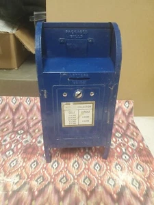 Steel Mail Box Bank Blue 9 Inchs Tall 4.5 Wide No Key 1981 - Picture 1 of 8