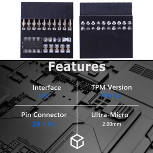 TPM1.2 Cryptography Security Module Replacement LPC 20 Pin for MSI/Gigabyte - Afbeelding 1 van 12