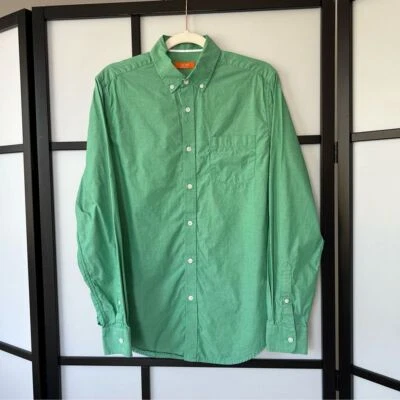 [M] Camisa Joe Fresh Para Hombre Verde Primavera 100% Algodón Calce Ajustado Informal Abotonada Foto 1 de 4