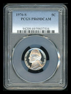 S 5C Jefferson 1976 níquel graduación profesional PR69 DCAM - Imagen 1 de 2