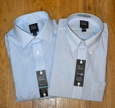 Lot of Two Jos. A. Bank Traveler Long Sleeve button Up Shirts - Image 1 of 4